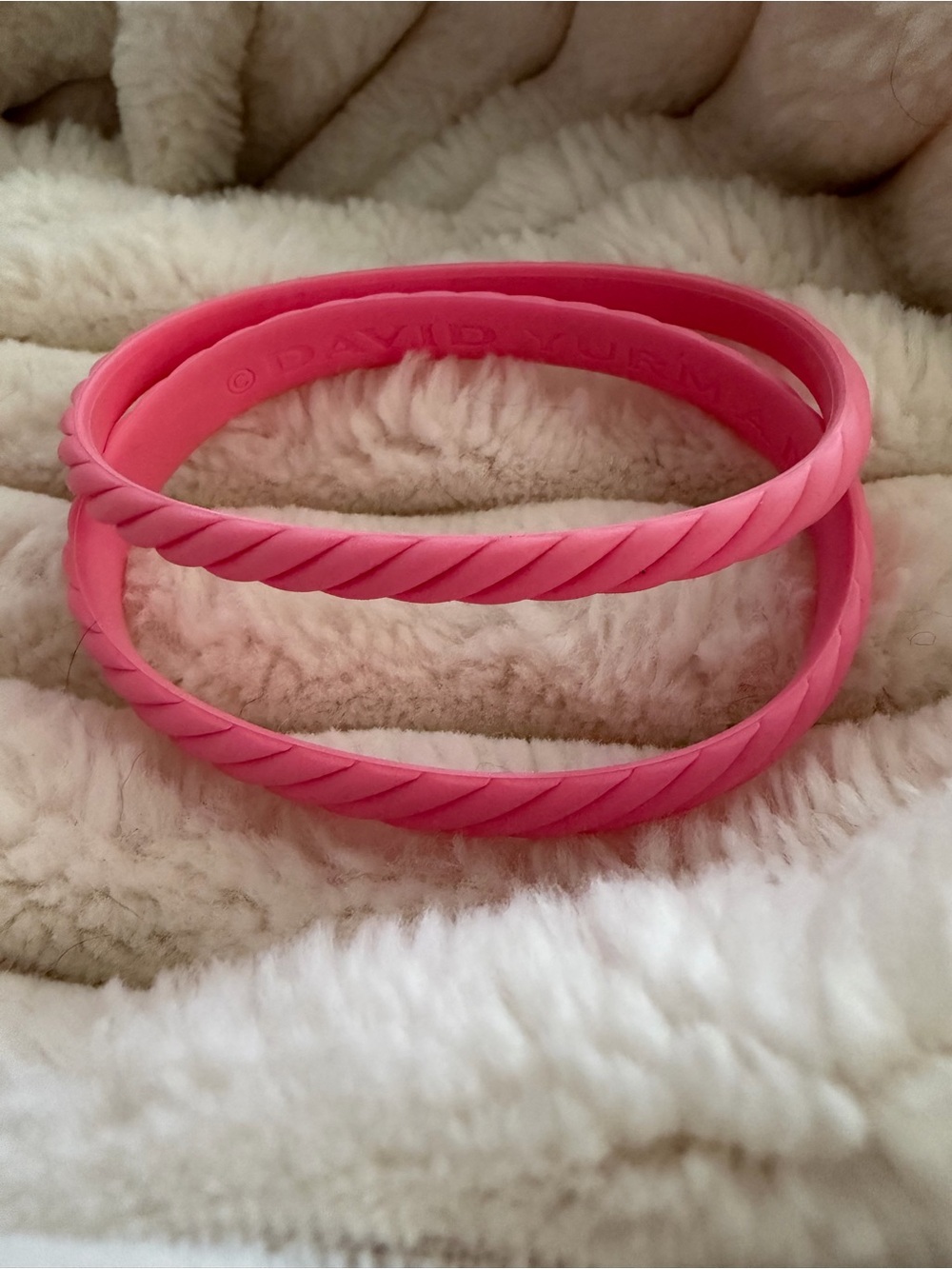 David Yurman rubber breast cancer bracelets - Picture 6 of 6